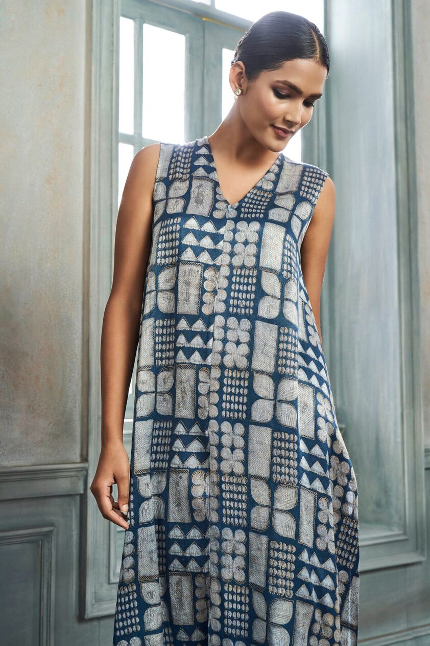 6 - Bilvani Kurta Set - Indigo, image 6