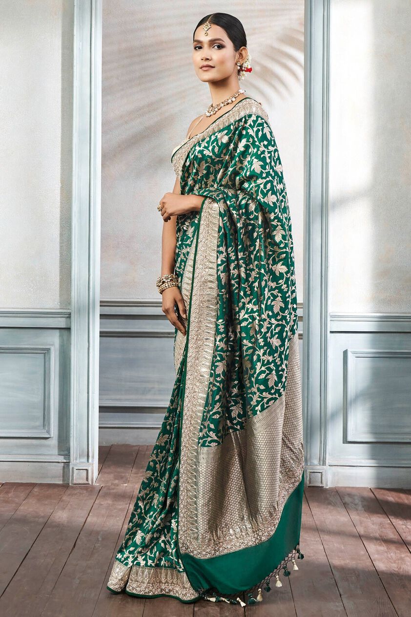 2 - Pankaja Saree Set – Green, image 2