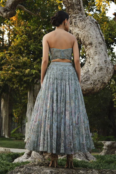 Belinay Skirt Set - Blue