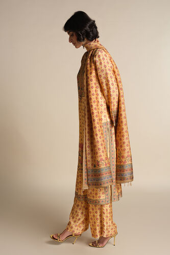 Anat Silk Suit Set - Yellow, Yellow, image 2