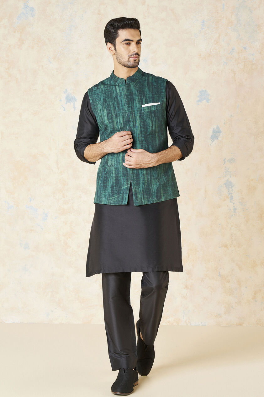 Adhrit Nehru Jacket - Green, Green, image 1