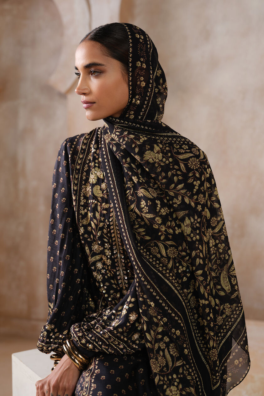 Gwylan Stole - Black, Black, image 1