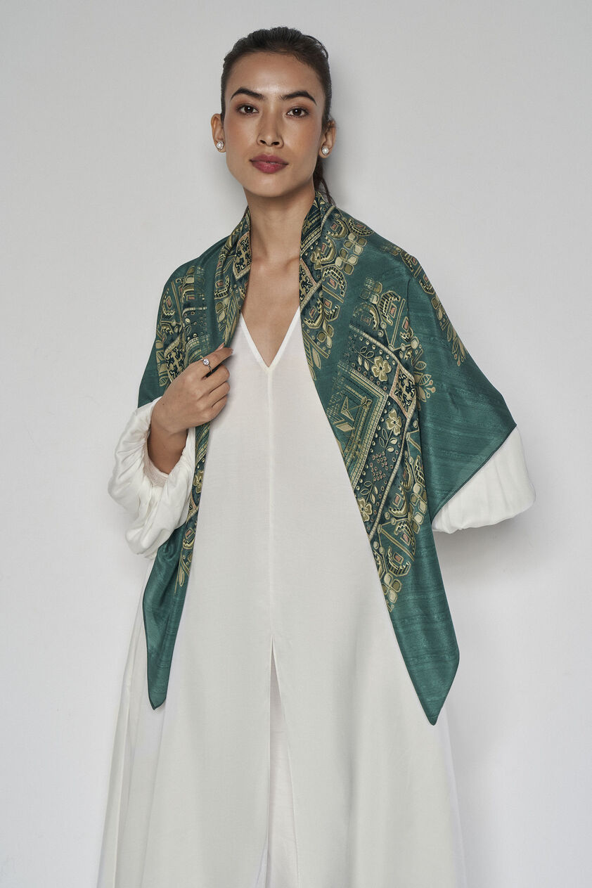 Nokomis Scarf - Green, Green, image 1