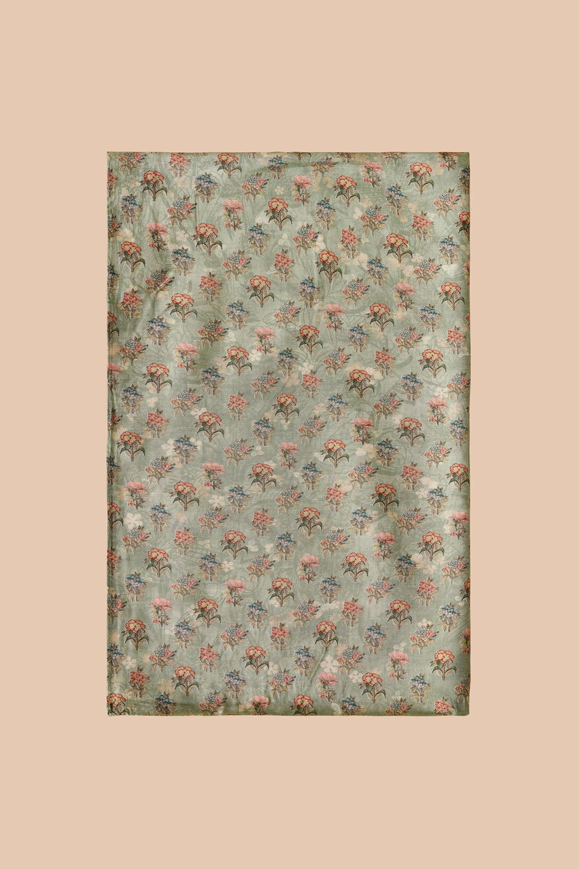 Avonlea Printed Saree - Sage, Sage, image 12