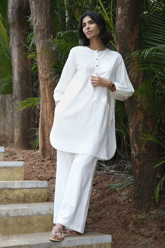 Yarrow Handwoven Khadi Co-ord - Ivory, Ivory, image 1