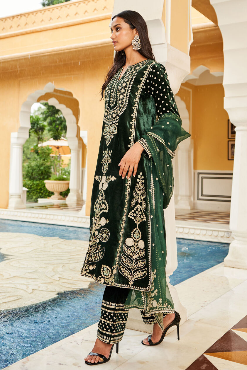 Mahnoor Suit Set - Green, Green, image 2