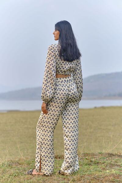 Floret Crop Coord - Ecru