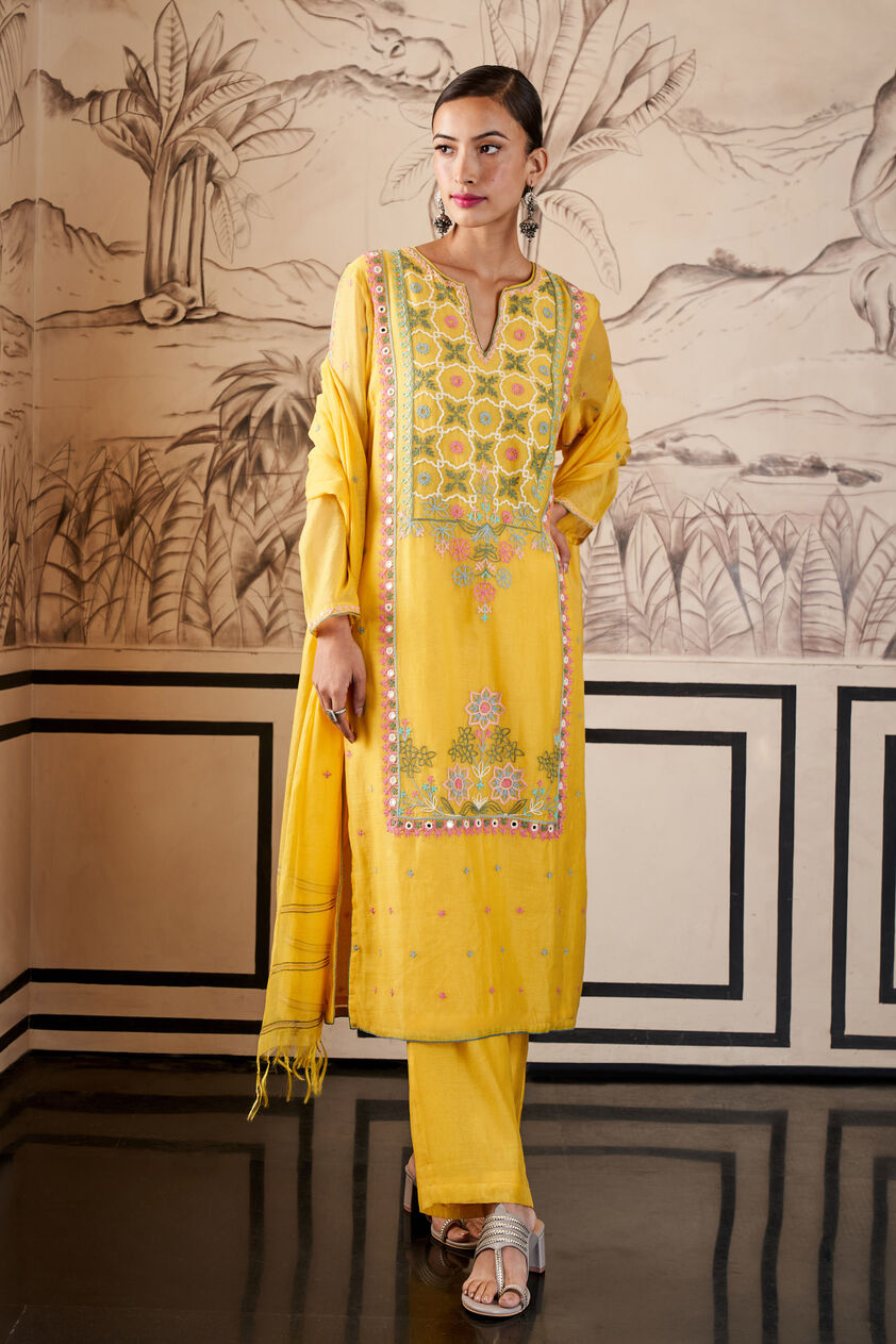 Izna Suit Set - Yellow, Yellow, image 1