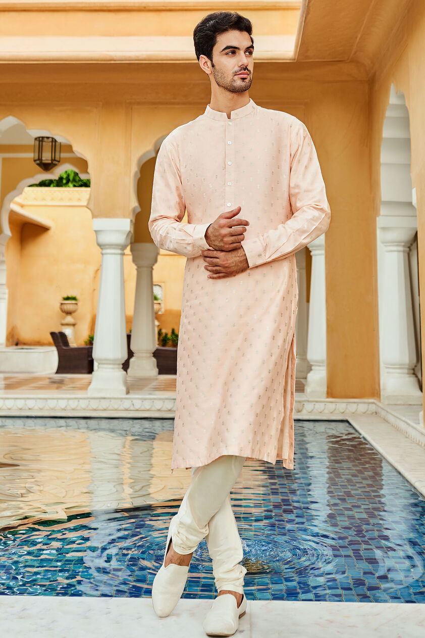 Dyumat Kurta-Peach, Peach, image 1