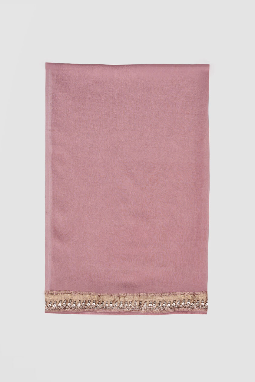 Aaradhana Benarasi Silk Embroidered Saree - Blush, Blush, image 8