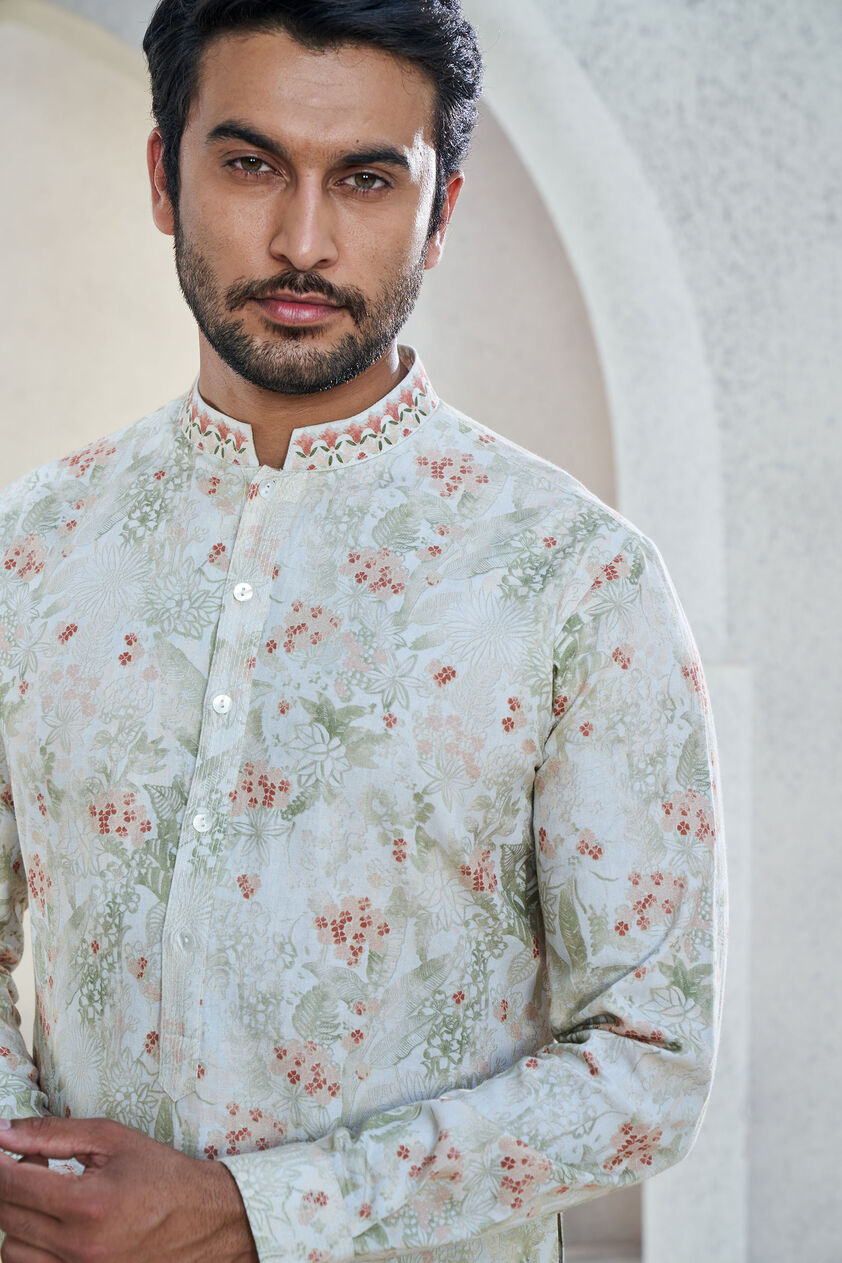 Fariq Kurta - Ivory, Ivory, image 6