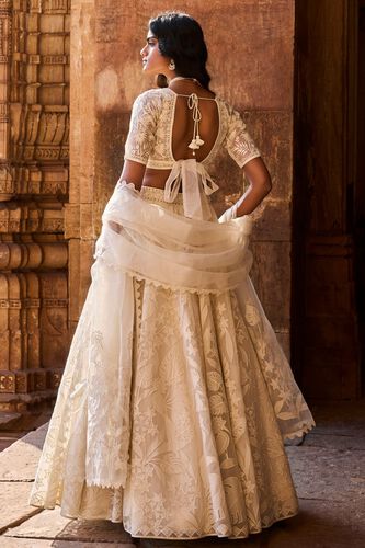 2 - Wild Herons Lehenga Set - Natural, image 2