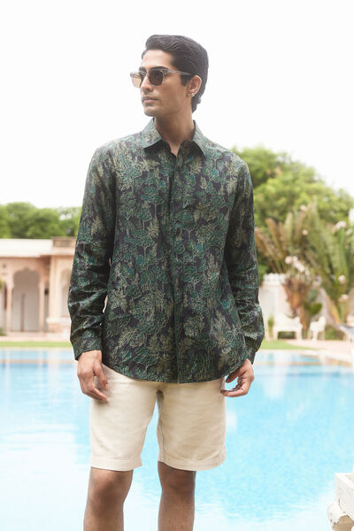 Ashvik Silk Shirt - Black