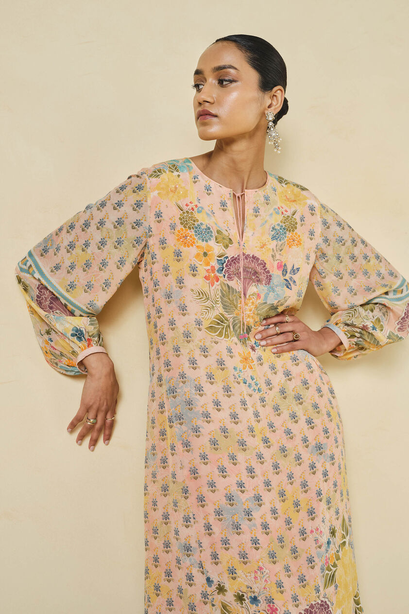 Morcan Printed Kaftan - Blush, Blush, image 4