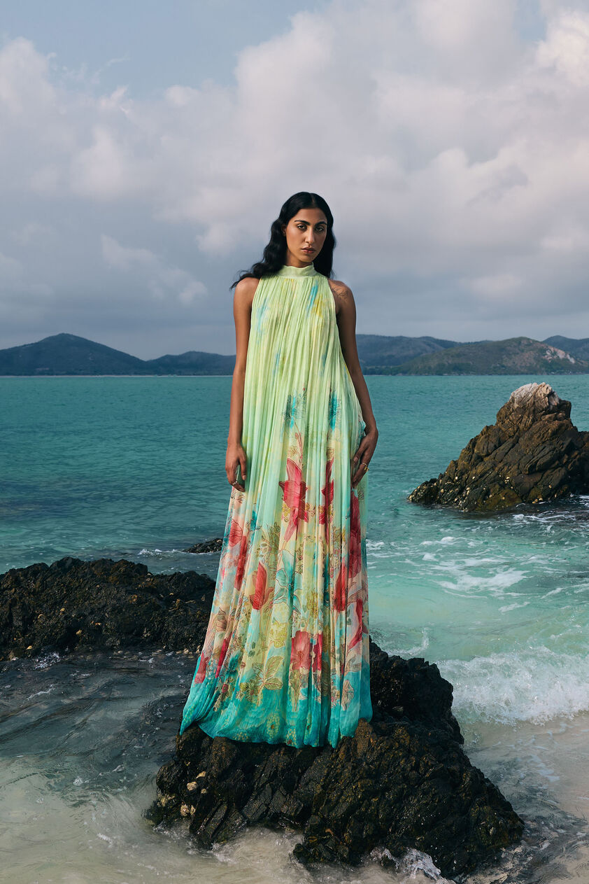 Emmylou Chiffon Gown - Yellow, Yellow, image 4