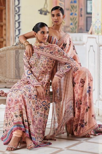 Itra Saree - Peach, Peach, image 7