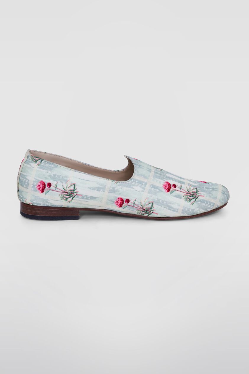 2 - Blue Floral Mojris, image 2