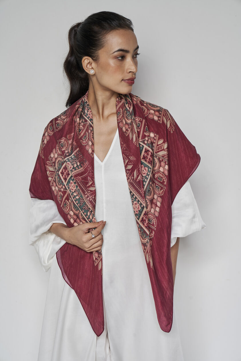 Nokomis Scarf - Wine, Wine, image 2