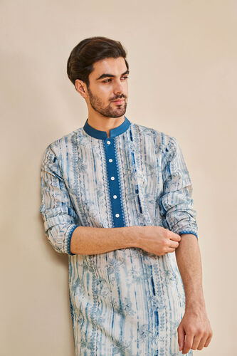 Abhinit Kurta - Blue, Blue, image 4