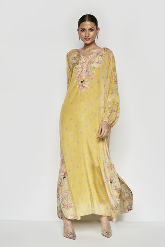 Amaltas Kaftan - Yellow, Yellow, image 1