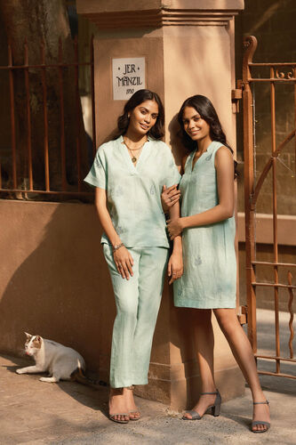 Frond Dress - Sea Green, Sea Green, image 4