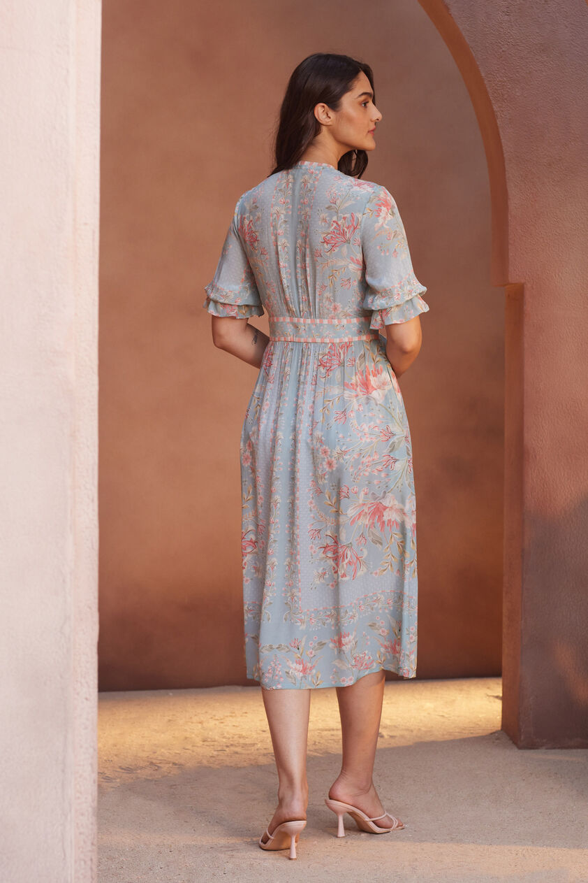 Alvaro Dress - Powder Blue, Powder Blue, image 3