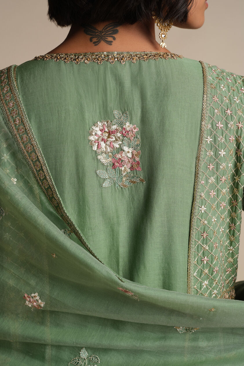 Avayah Embroidered Mul Suit Set - Sage, Sage, image 6