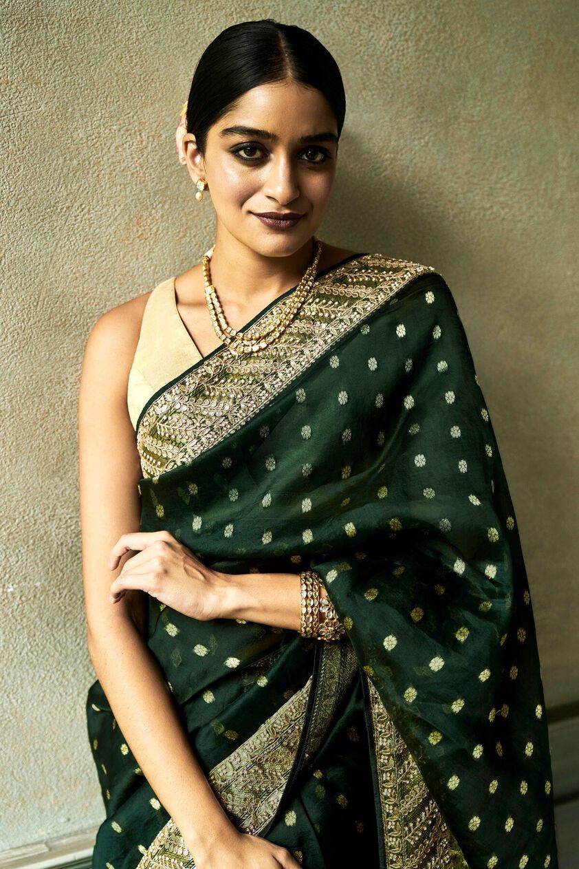 5 - Rasya Saree Set – Green, image 5