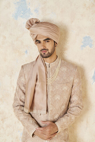 Arindam Silk Safa - Salmon, Salmon, image 1