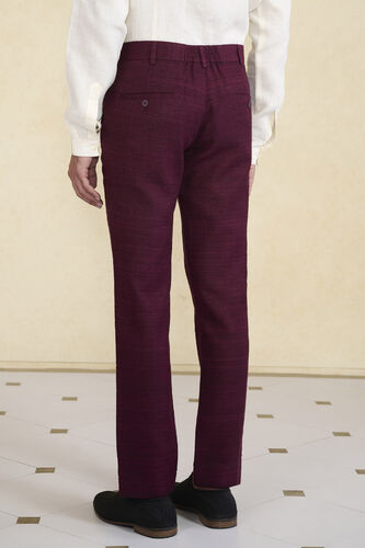 Plum Silk Trousers, Plum, image 4