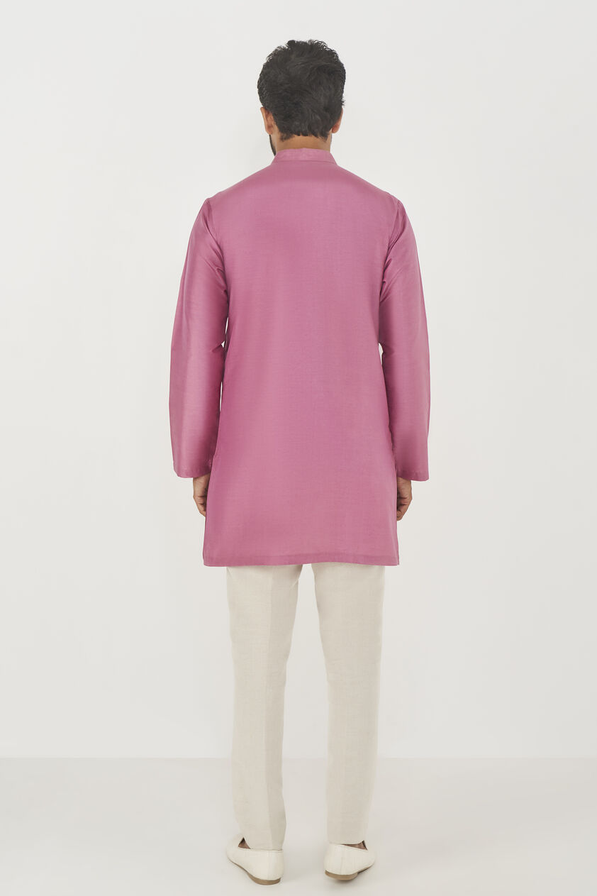 Daksh Silk Kurta - Lilac, Lilac, image 3