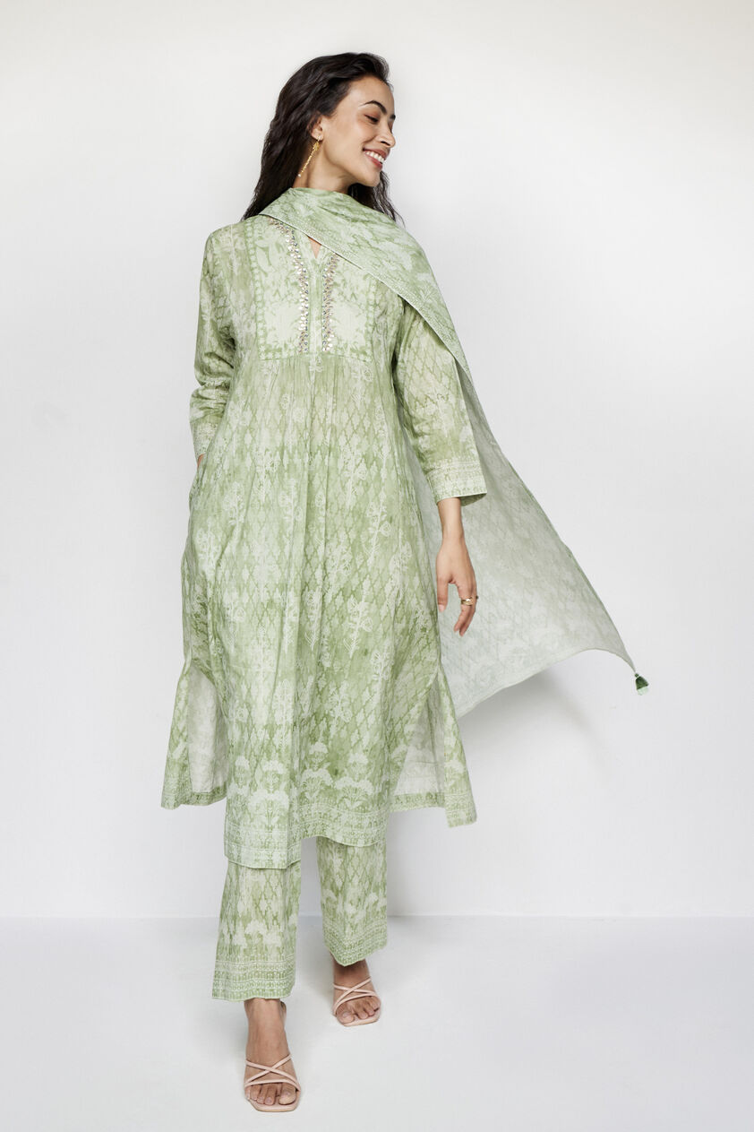 Enakshi Suit Set - Sage, Sage, image 2