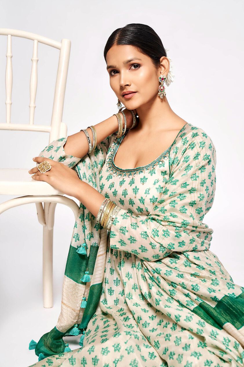 6 - Hoor Anarkali Set – Green, image 6