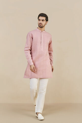 Sarish Linen Kurta - Rose Pink, Rose Pink, image 1