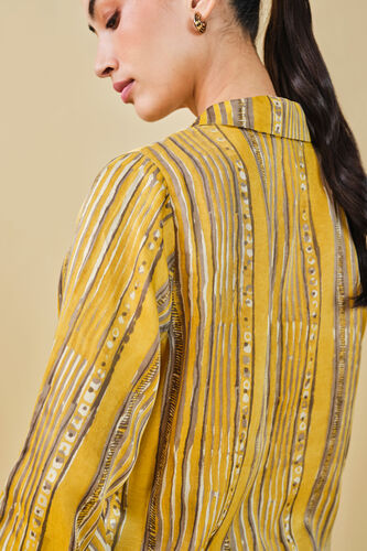 Hillside Hand-block Printed Top - Yellow, Yellow, image 7