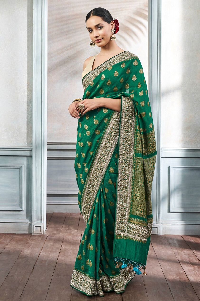 2 - Namasya Saree Set – Green, image 2