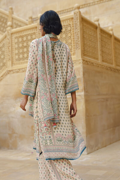 Indivarini Kurta Set - Cream