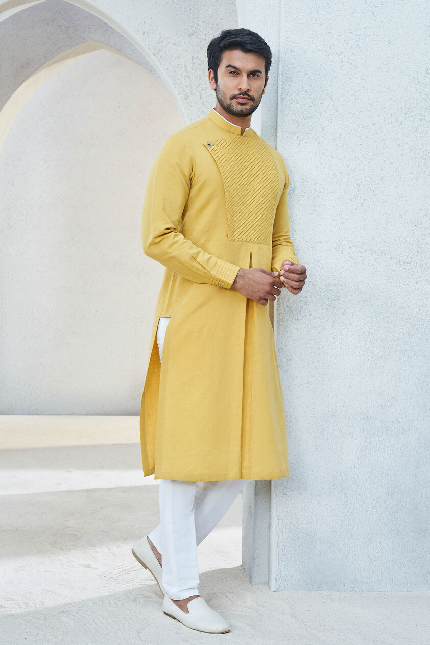 Faris Kurta - Mustard, Mustard, image 2