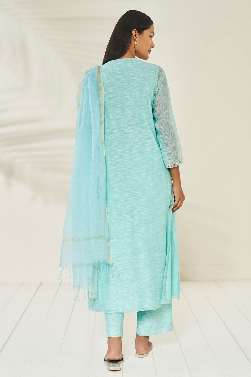 3 - Kayavi Kurta Set – Aqua, image 3