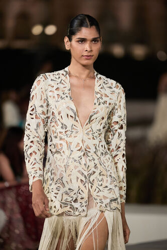 Xylandra Broderie Jacket Set - Ivory, Ivory, image 3