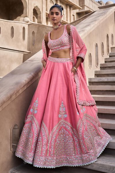 Pushpam Lehenga - Jaipur Pink