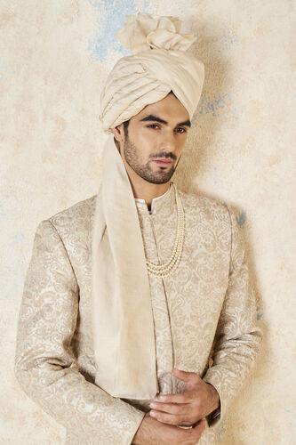 Keyvan Silk Safa - Ivory, Ivory, image 1