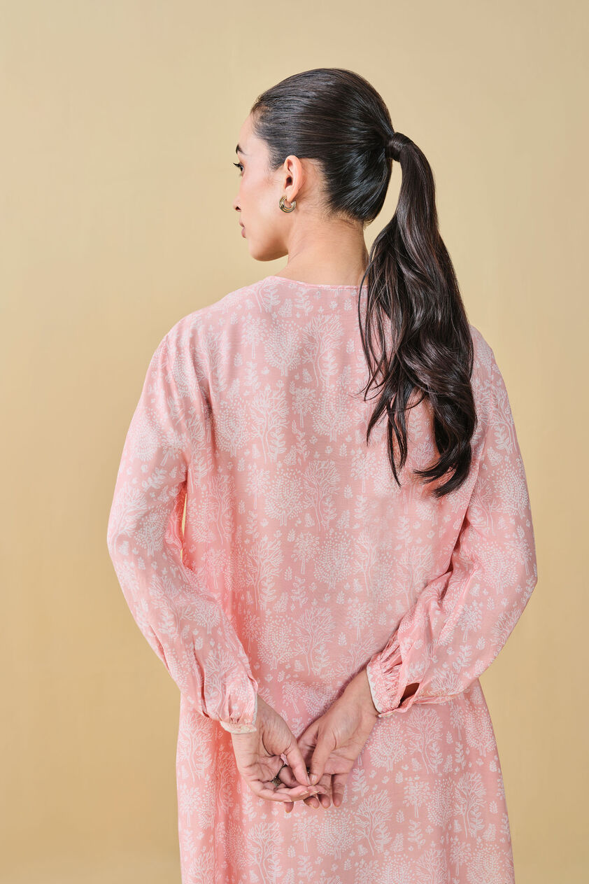 Tree Breeze Hand-block Printed Coord - Peach, Peach, image 6