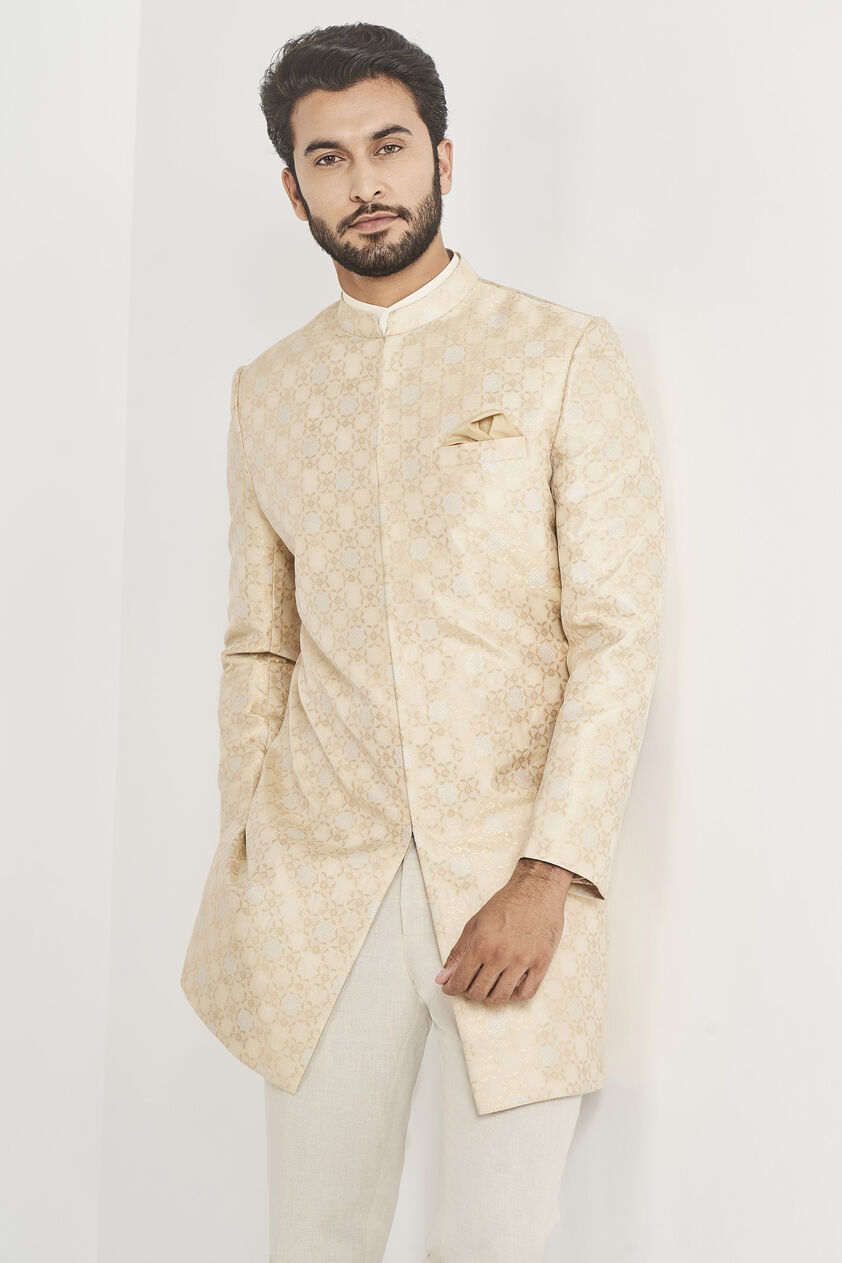 Agharr Sherwani - Gold, , image 5