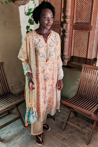 2 - Aavani Kurta Set – Peach, image 2