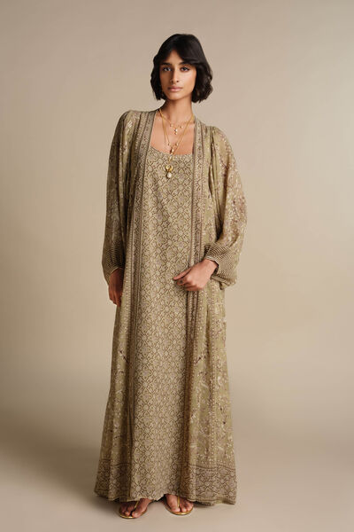 Rimaza Kaftan Set - Sage