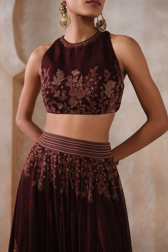 Noorayn Skirt Set - Wine, Wine, image 4