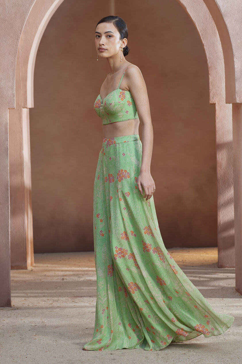 Juliette Crop Top Pant Set - Lime, Lime, image 7