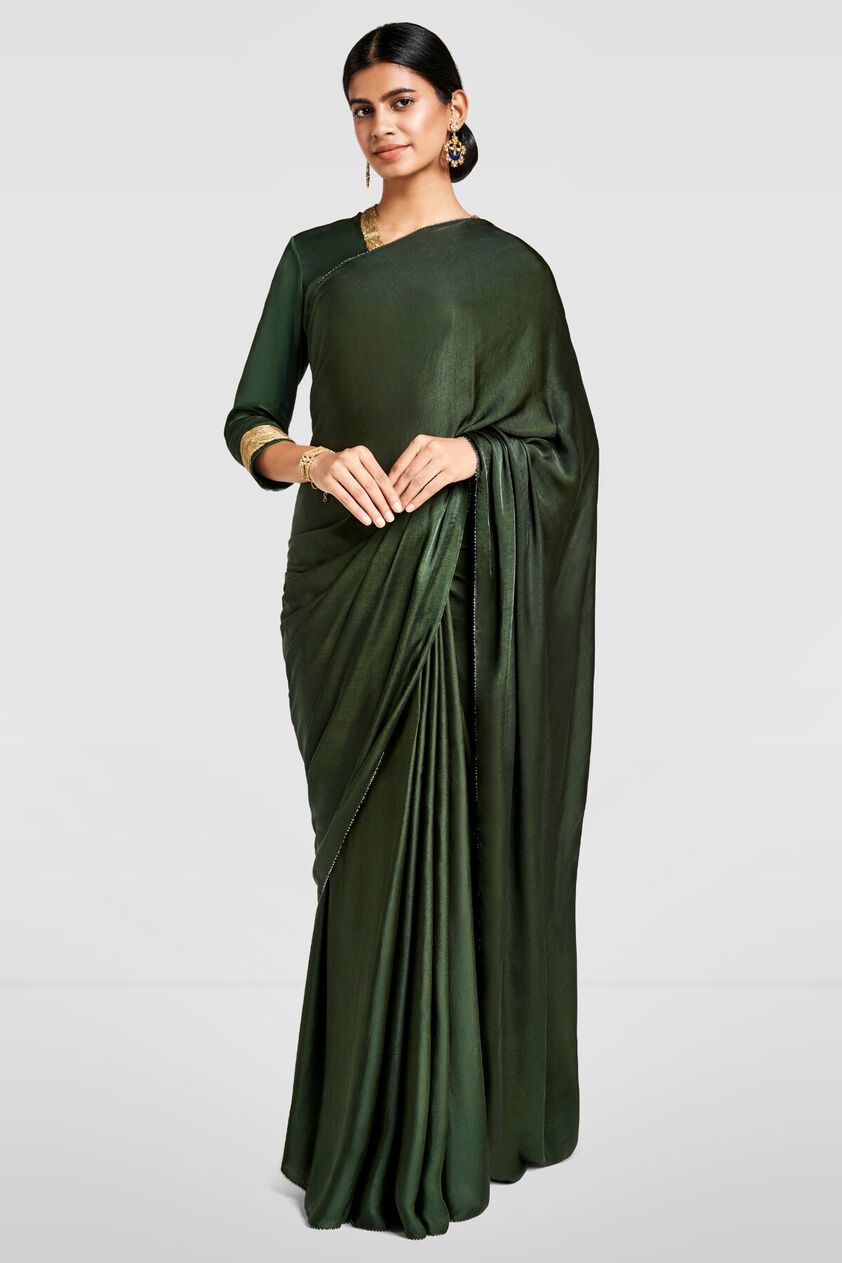 3 - Satin Saree, image 3