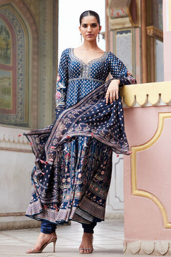 Naima Anarkali Set - Blue, Blue, image 1